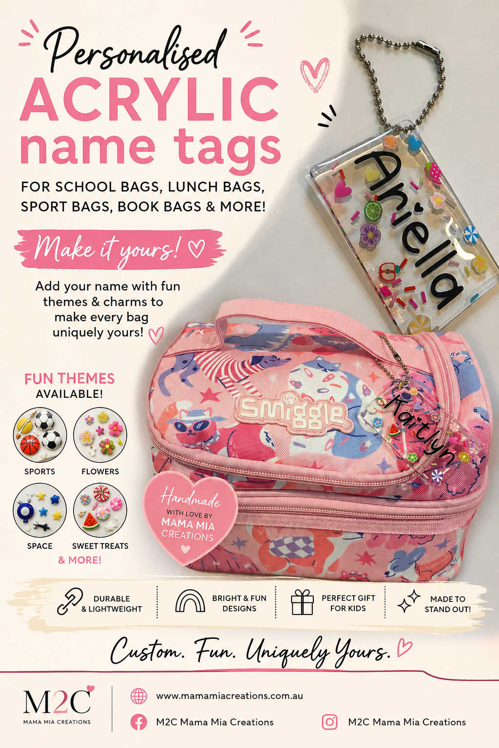 Personalised Acrylic Name Tags