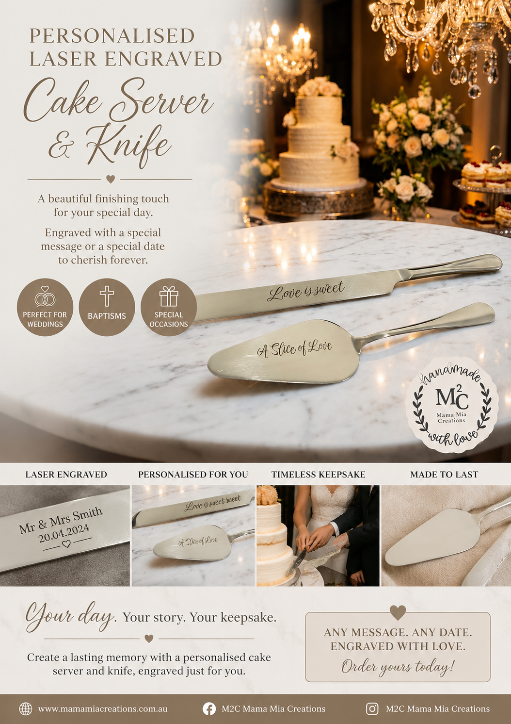 Wedding Cake Server set