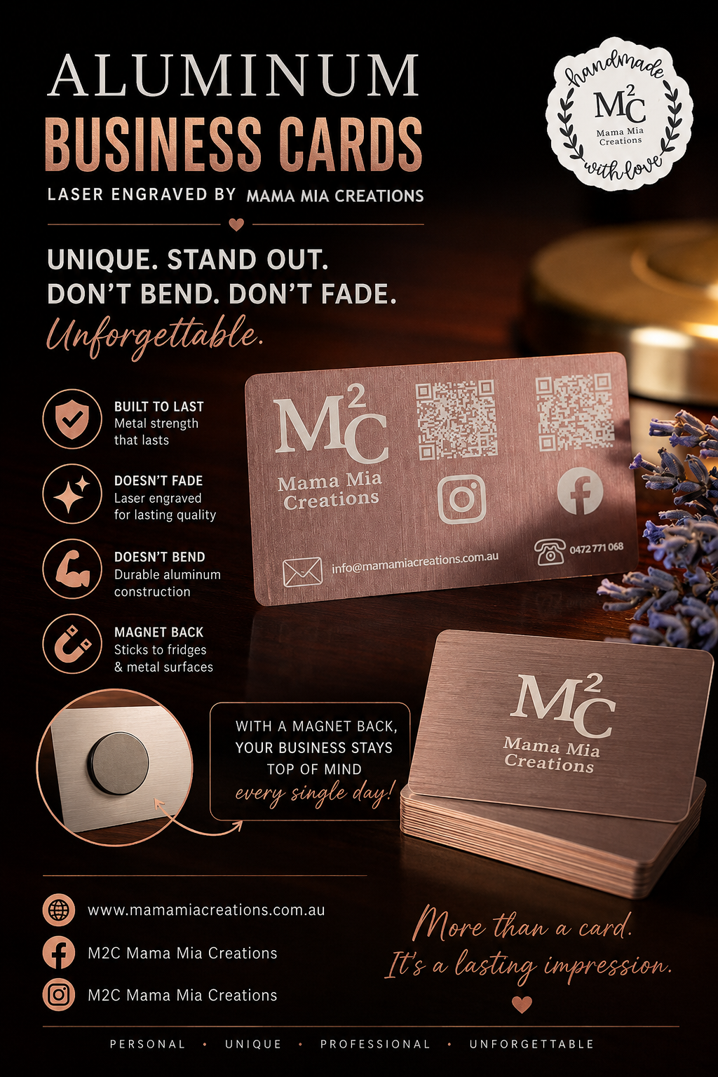 Aluminum Business Cards